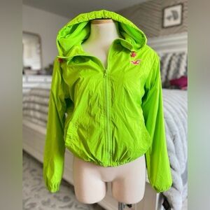 Hollister neon Green windbreaker